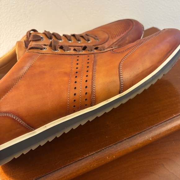 Magnanni Cognac Perforated Leather Sneakers main image 13